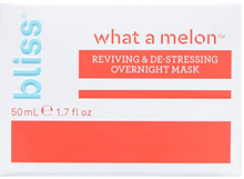 Load image into Gallery viewer, Melon Overnight Facial Mask | Reviving & De-stressing Overnight Mask | Hydrates, Nourishes, and Softens |All Skin Types | Vegan | Cruelty Free | Paraben Free | 1.7 fl.oz