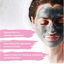 Load image into Gallery viewer, Collagen Face Facial Mask for Women - Deep Cleansing with Triple Action Clay & Activated Charcoal - Pore Minimizer, Reduce Acne, Blackheads, Oily Skin, Wrinkles, Fine Lines (6 oz)